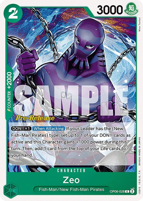 Zeo (OP06-028) (Wings of the Captain Pre-Release Cards)
