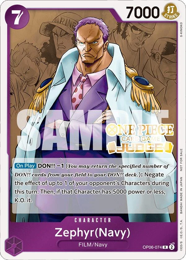 Zephyr (Navy) (Judge Pack Vol. 4) (OP06-074) (One Piece Promotion Cards)